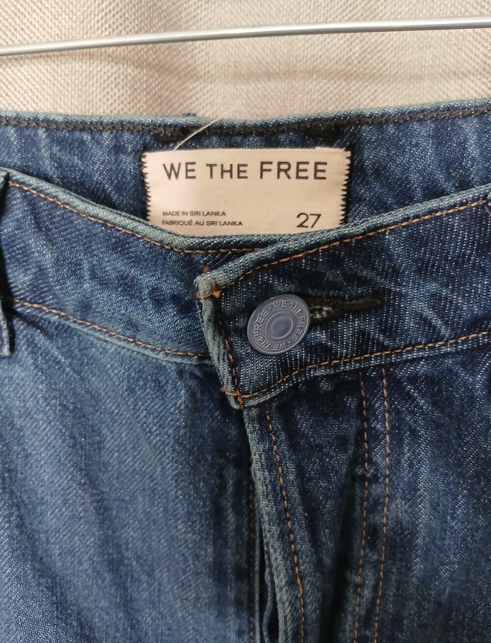 FREE PEOPLE X WE THE FREE WILLOW FLORAL EMBROIDERED JEAN, FORGET ME NOT- SIZE 27 - Picture 10 of 12